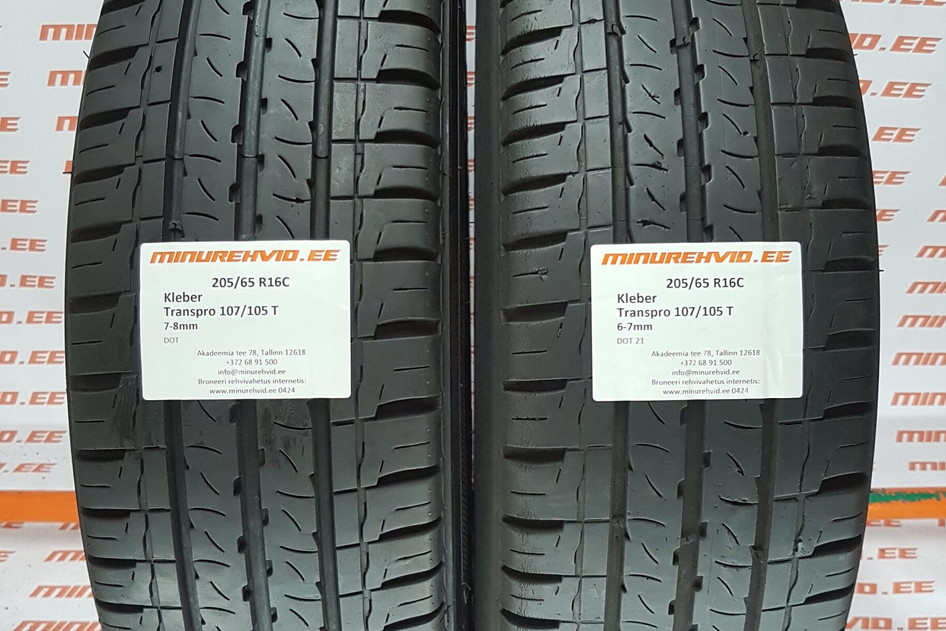 Подержанный летняя шина 205/65R16 Kleber Transpro 107/105 T