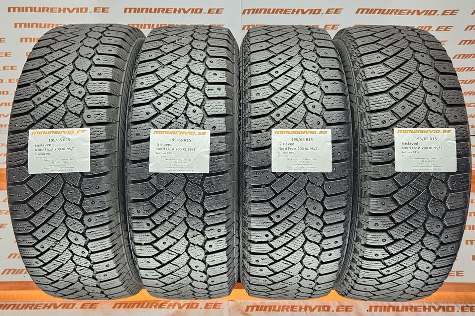Подержанный шипованная шина 195/65R15 Gislaved Nord Frost 200 XL 95/T