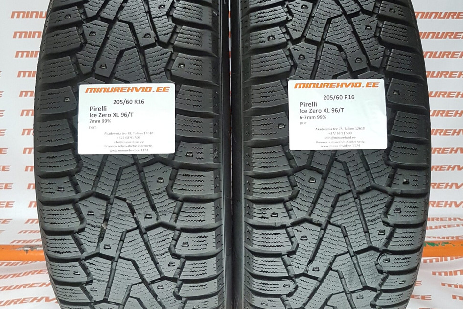 Used studded tire 205/60R16 Pirelli Ice Zero XL 96/T