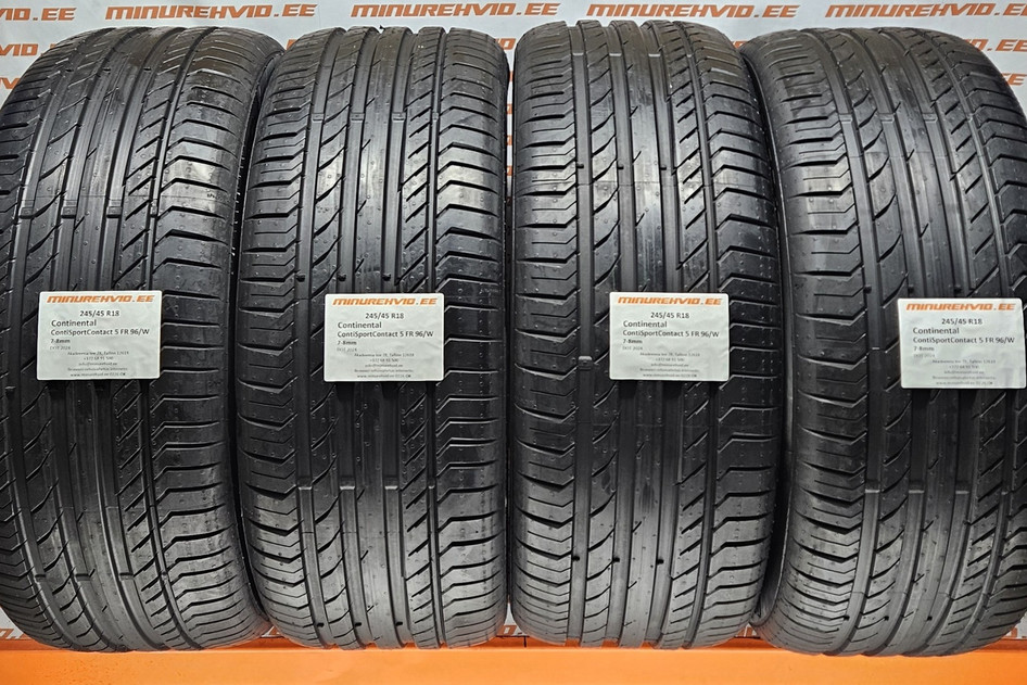 Used summer tire 245/45R18 Continental ContiSportContact 5 FR 96/W 2024/3