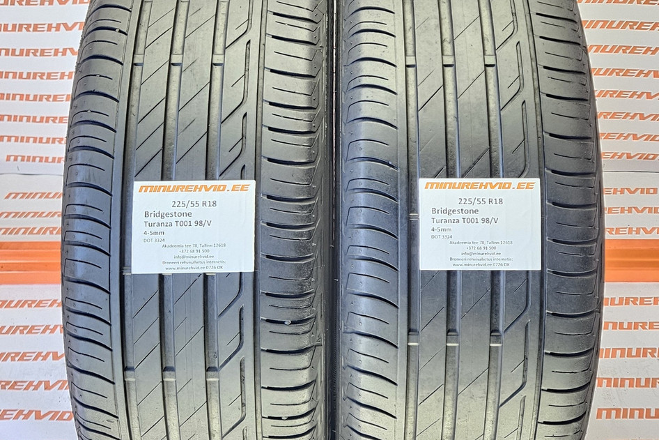 Used summer tire 225/55R18 Bridgestone Turanza T001 98/V