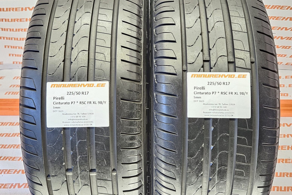 Used summer tire 225/50R17 Pirelli Cinturato P7 * RSC FR XL 98/Y