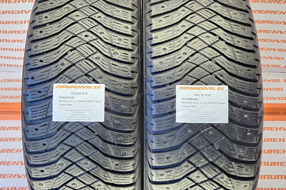Подержанный шипованная шина 235/50R19 GoodYear UltraGrip Arctic 2 SUV FR 103/T Sound