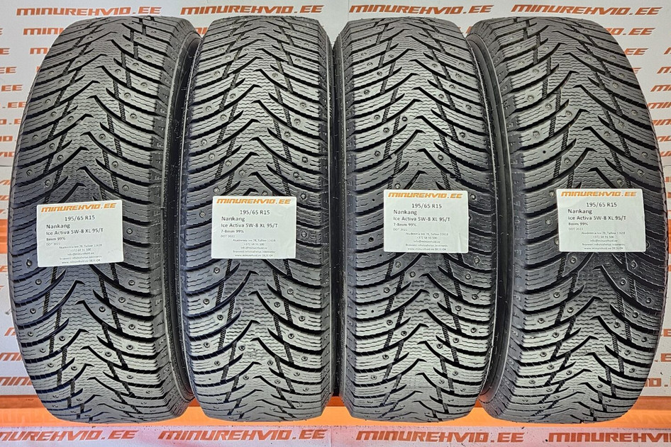 Used studded tire 195/65R15 Nankang Ice Activa SW-8 XL 95/T