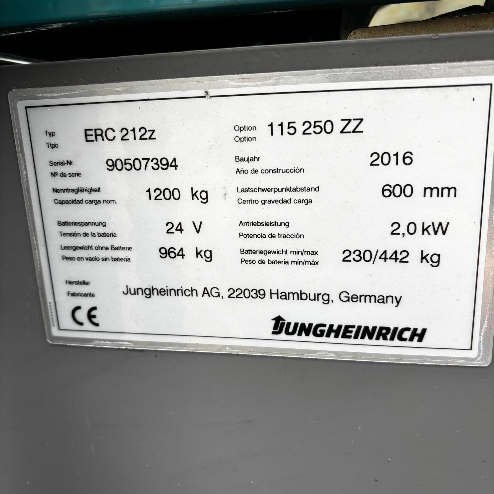 Jungheinrich ERC 212z Li-ION, kuva 5/6