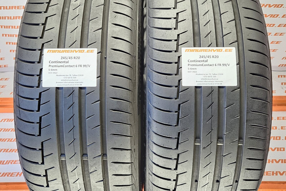Used summer tire 245/45R20 Continental PremiumContact 6 FR 99/V