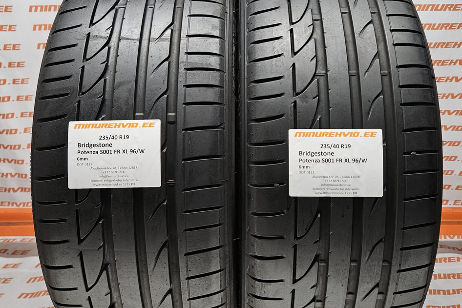 Used summer tire 235/40R19 Bridgestone Potenza S001 FR XL 96/W