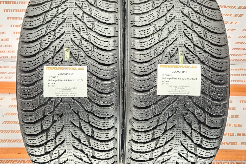 Used studless winter tire 255/50R19 Nokian Hakkapeliitta R3 SUV XL 107/R