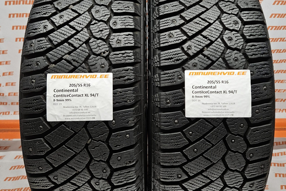 Lietots studded tire 205/55R16 Continental ContiIceContact XL 94/T