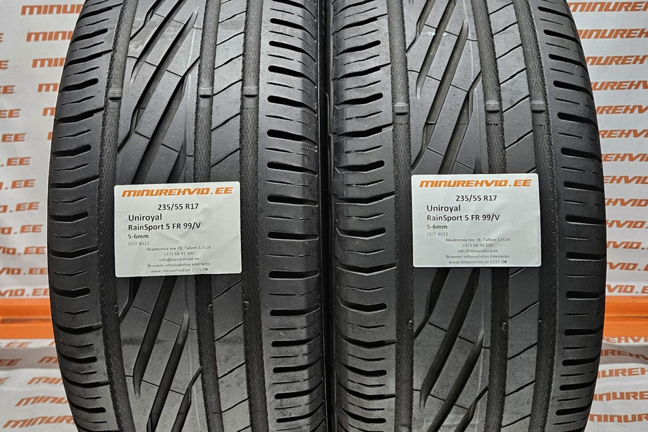 Used summer tire 235/55R17 Uniroyal RainSport 5 FR 99/V