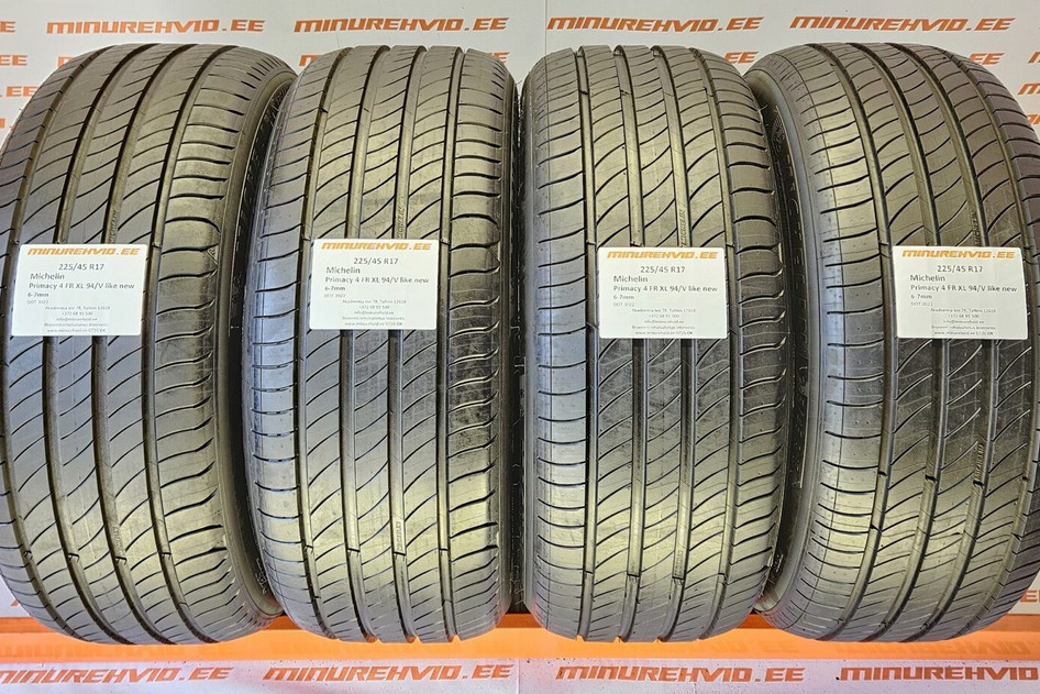 Подержанный летняя шина 225/45R17 Michelin Primacy 4 FR XL 94/V like new 3022