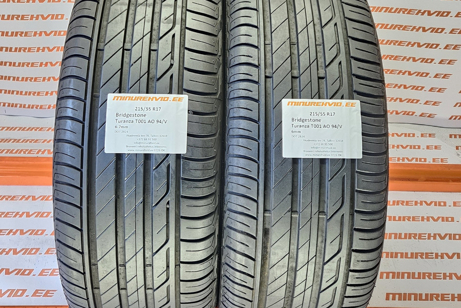Used summer tire 215/55R17 Bridgestone Turanza T001 AO 94/V