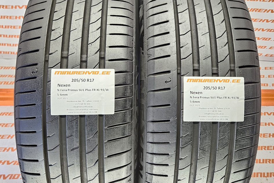 Kasutatud suverehv 205/50R17 Nexen N Fera Primus SU1 Plus FR XL 93/W