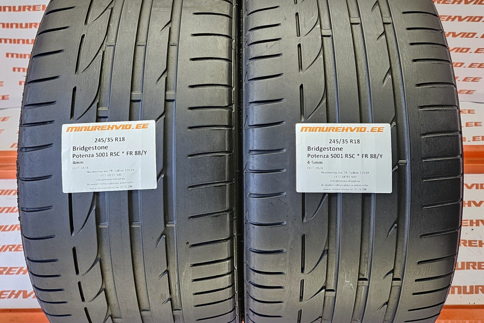 Kasutatud suverehv 245/35R18 Bridgestone Potenza S001 RSC * FR 88/Y 2724