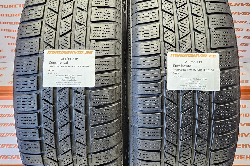 Подержанный нешипованная шина 235/55R19 Continental CrossContact Winter AO FR 101/H