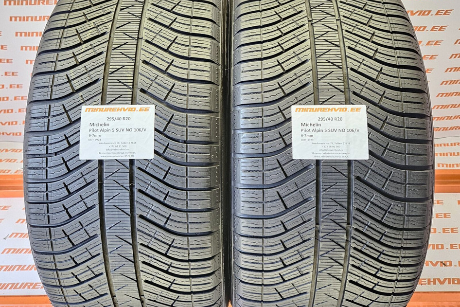 Подержанный нешипованная шина 295/40R20 Michelin Pilot Alpin 5 SUV NO 106/V 3924