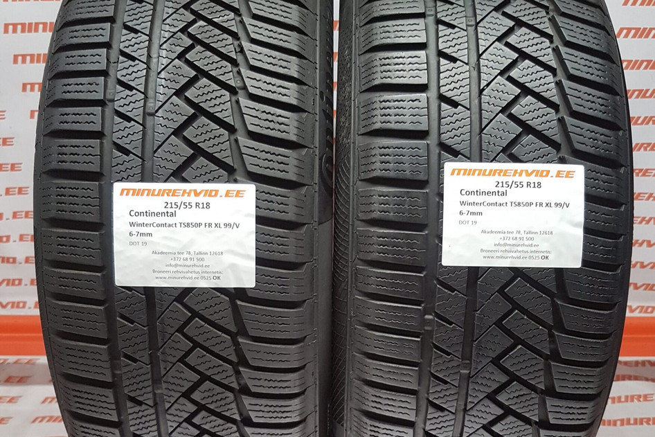 Used studless winter tire 215/55R18 Continental WinterContact TS850P FR XL 99/V