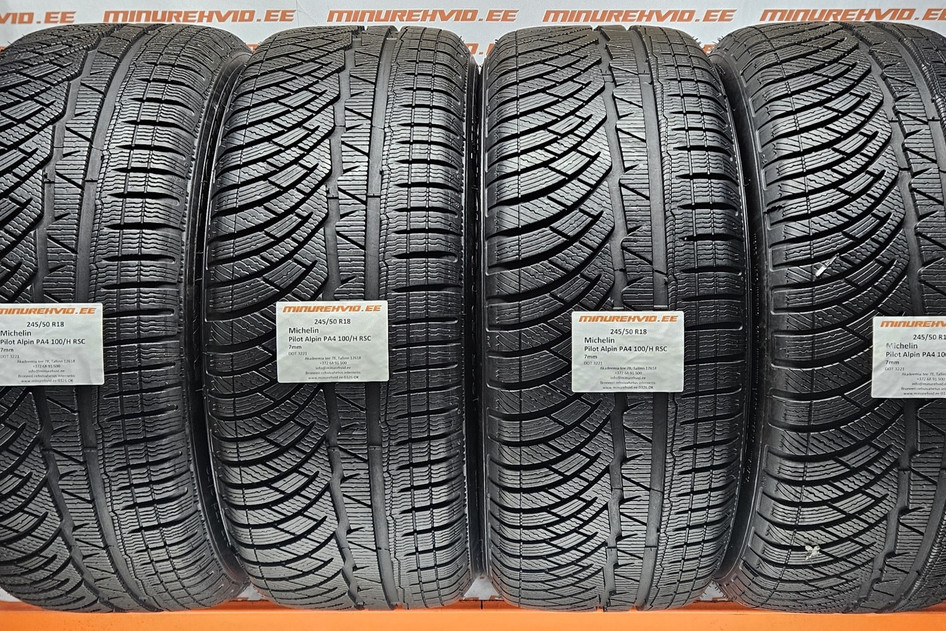 Used studless winter tire 245/50R18 Michelin Pilot Alpin PA4 100/H RSC