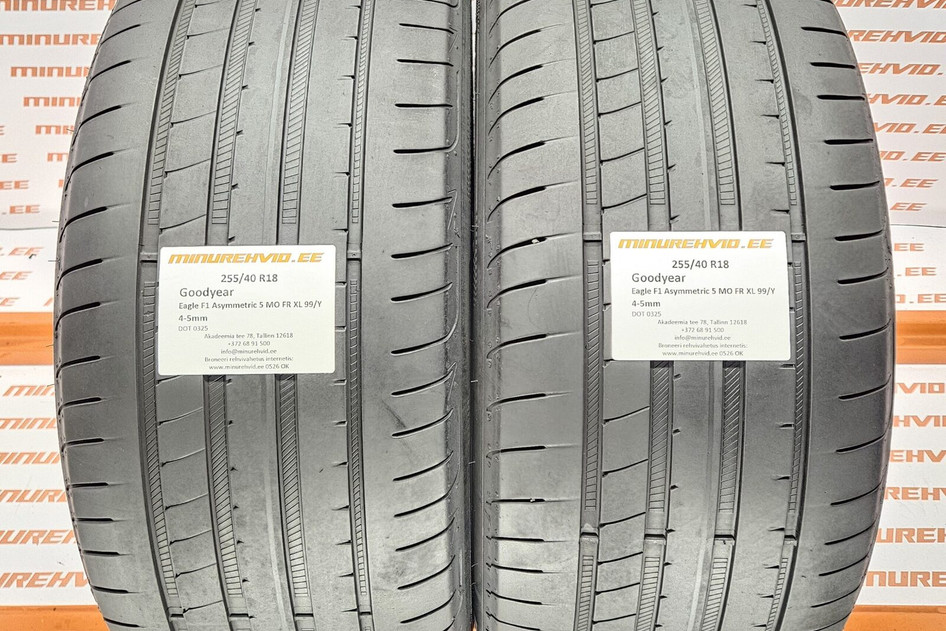 Kasutatud suverehv 255/40R18 GoodYear Eagle F1 Asymmetric 5 MO FR XL 99/Y 0325