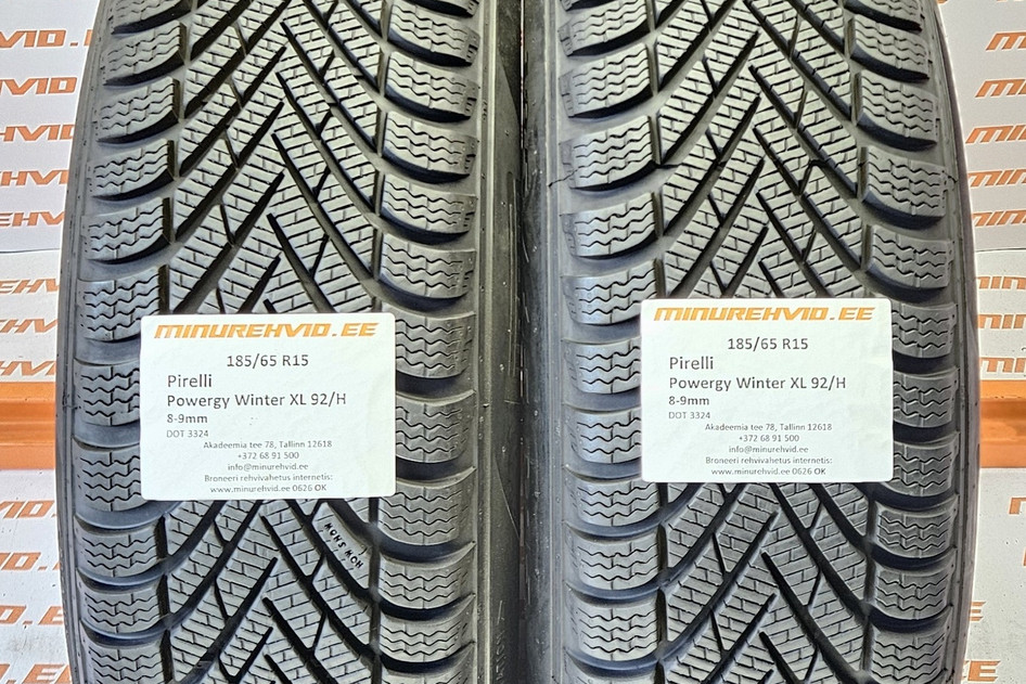 Used studless winter tire 185/65R15 Pirelli Powergy Winter XL 92/H
