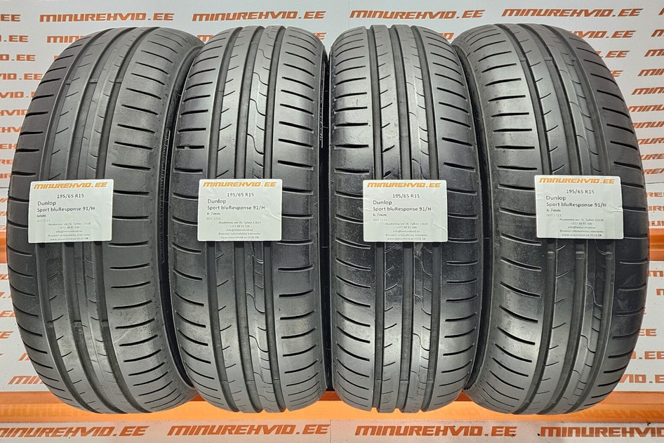 Used summer tire 195/65R15 Dunlop Sport bluResponse 91/H 1723