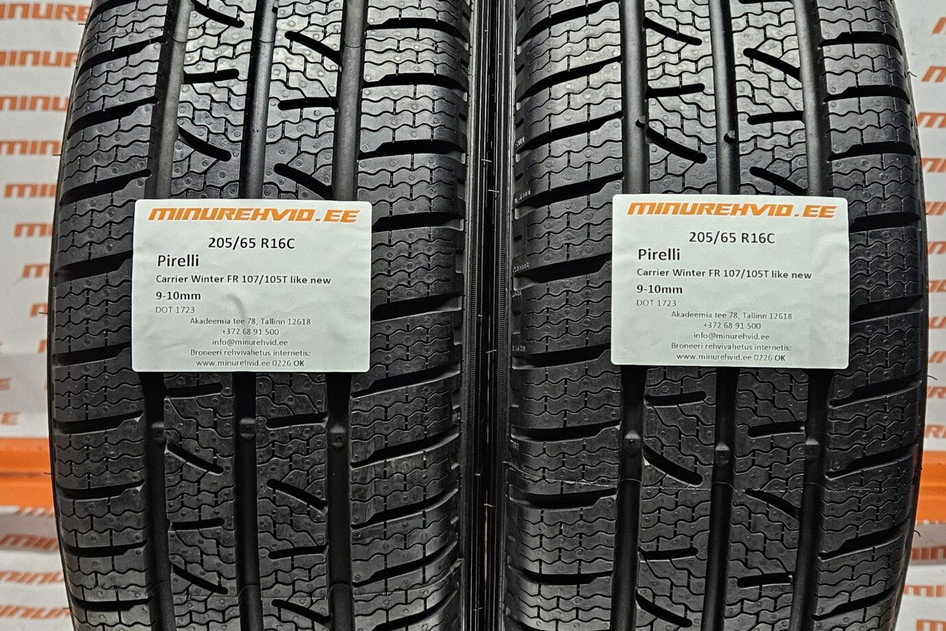 Kasutatud lamellrehv 205/65R16 Pirelli Carrier Winter FR 107/105T like new