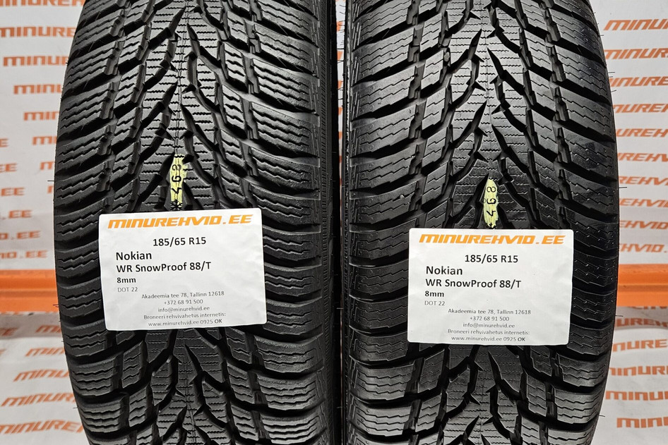 Used studless winter tire 185/65R15 Nokian WR SnowProof 88/T