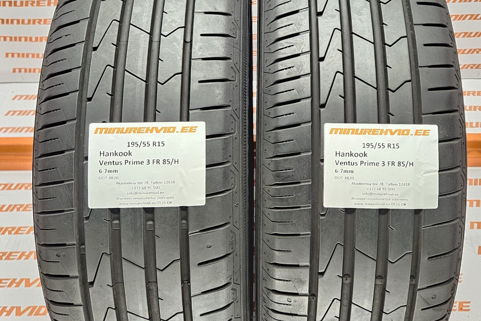 Подержанный летняя шина 195/55R15 Hankook Ventus Prime 3 FR 85/H