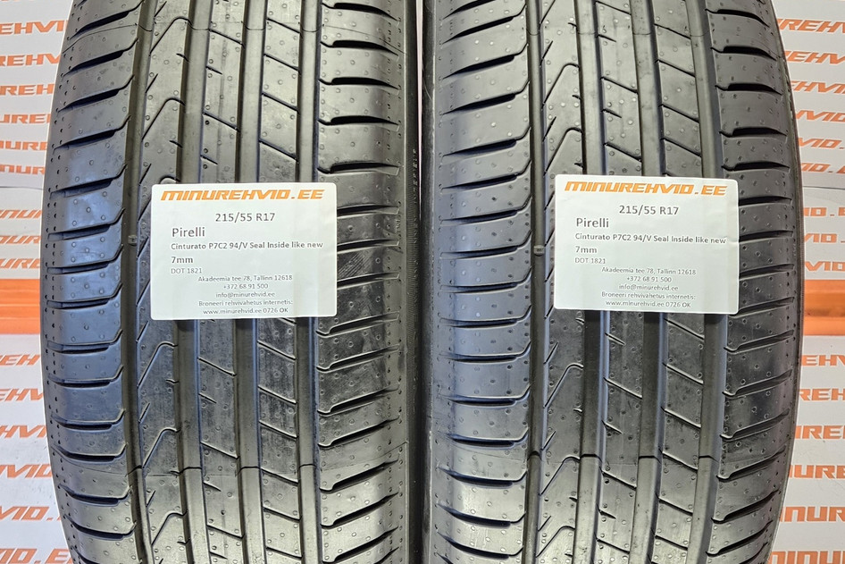 Kasutatud suverehv 215/55R17 Pirelli Cinturato P7C2 94/V Seal Inside like new 1821