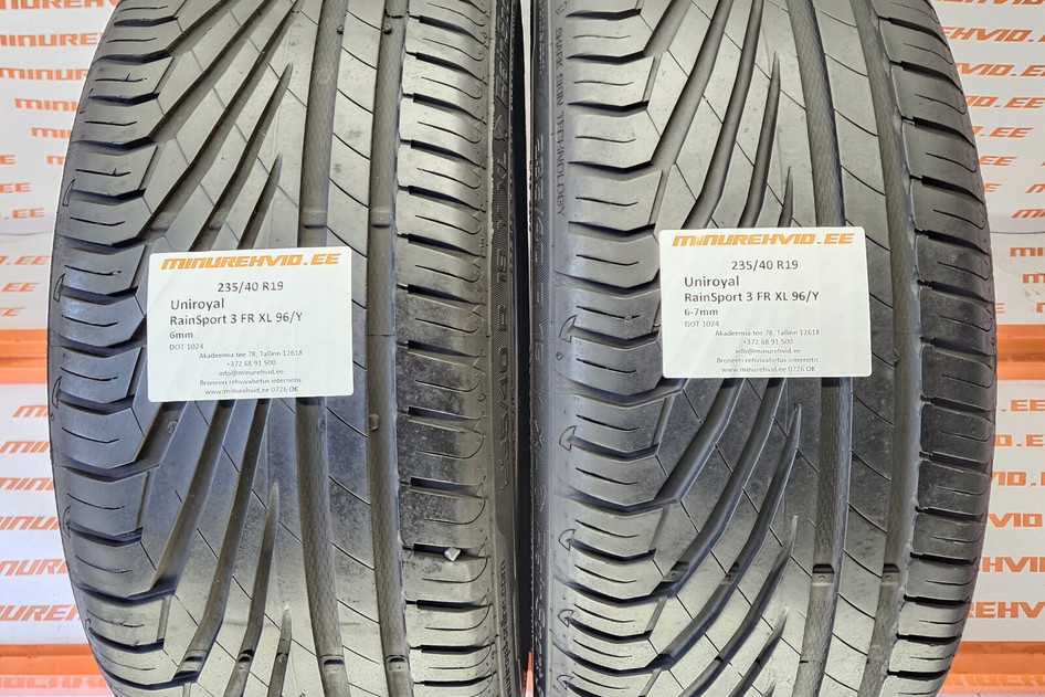 Used summer tire 235/40R19 Uniroyal RainSport 3 FR XL 96/Y