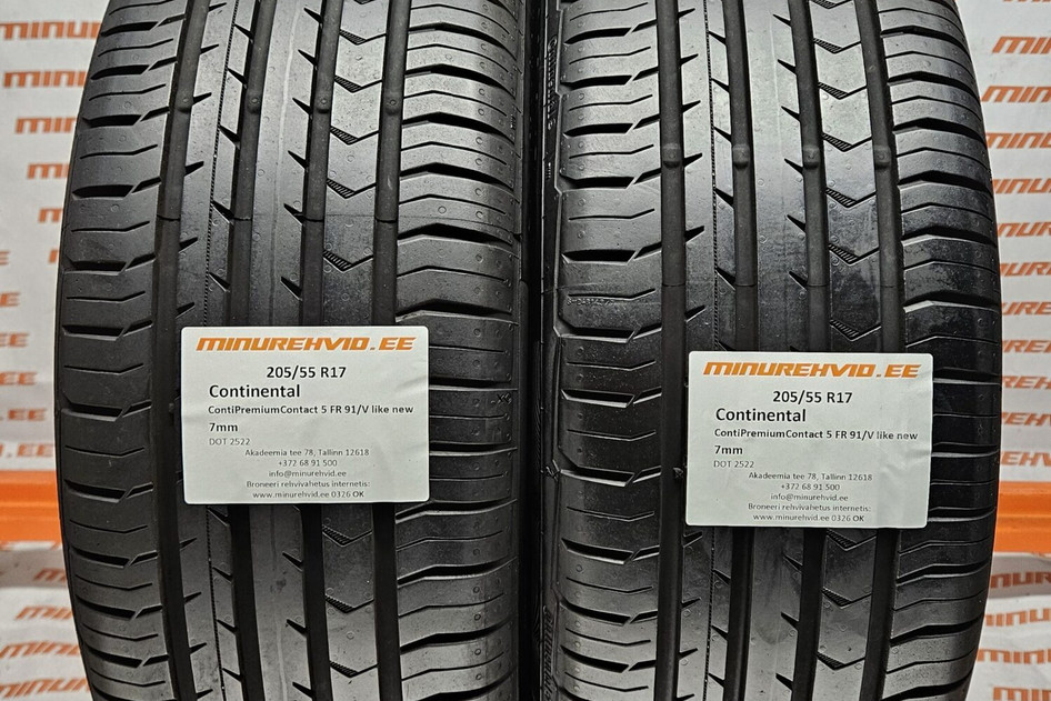 Used summer tire 205/55R17 Continental ContiPremiumContact 5 FR 91/V like new