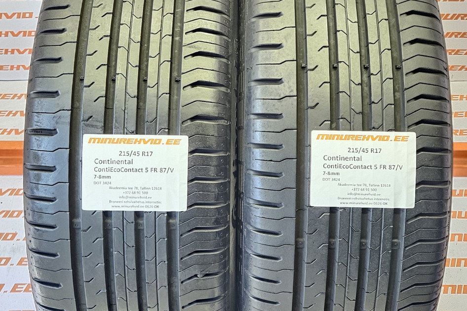 Kasutatud suverehv 215/45R17 Continental ContiEcoContact 5 FR 87/V 3424