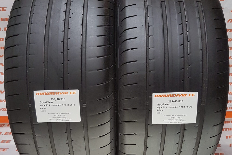 Kasutatud suverehv 255/40R18 GoodYear Eagle F1 Asymmetric 3 FR RSC 95/Y