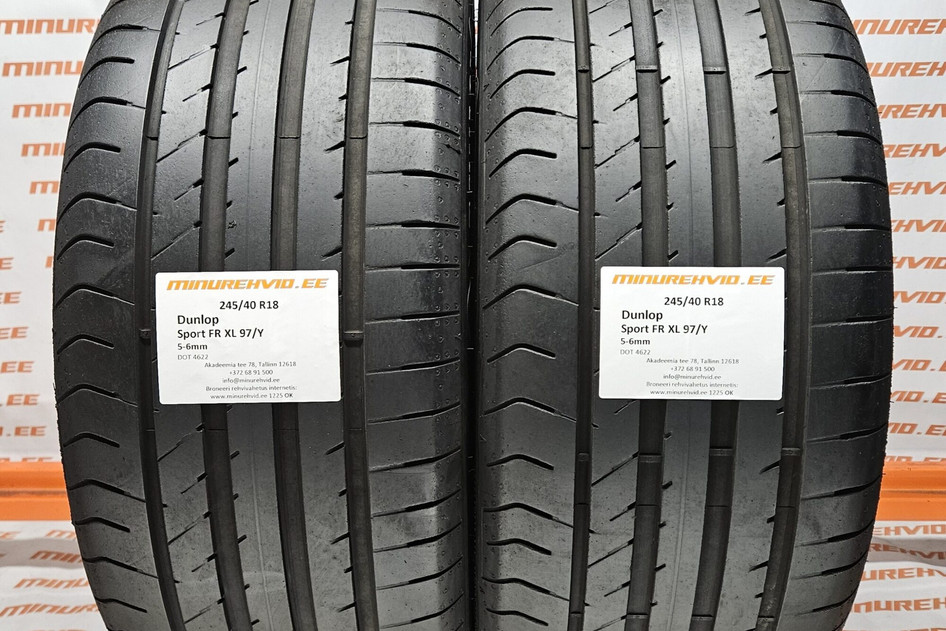 Used summer tire 245/40R18 Dunlop Sport FR XL 97/Y