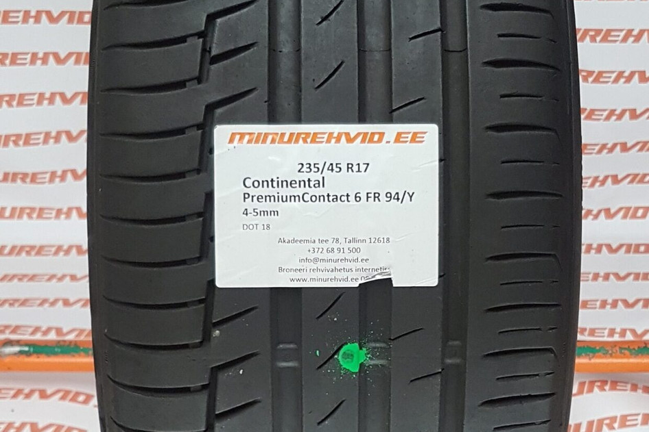Kasutatud suverehv 235/45R17 Continental PremiumContact 6 FR 94/Y