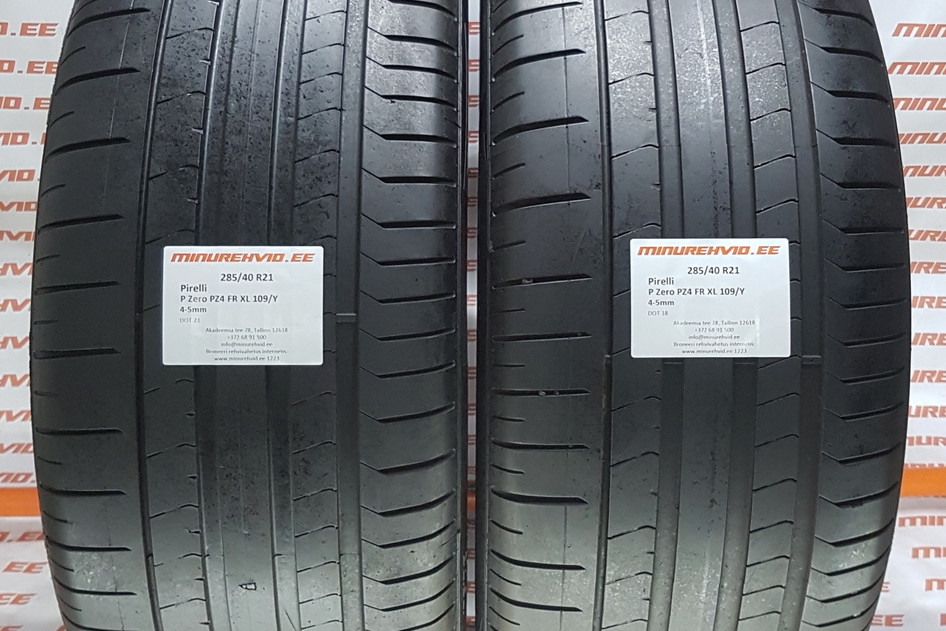 Kasutatud suverehv 285/40R21 Pirelli P Zero PZ4 FR XL 109/Y