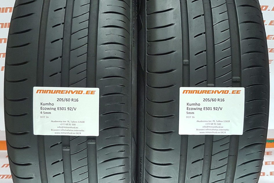 Used summer tire 205/60R16 Kumho Ecowing ES01 92/V