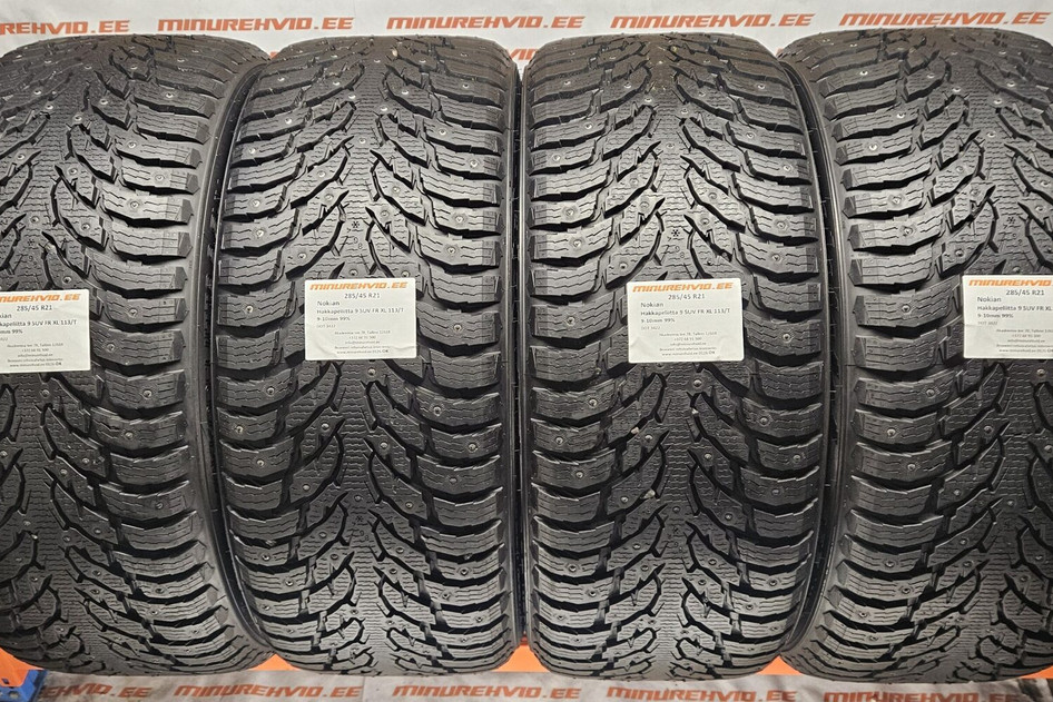 Подержанный шипованная шина 285/45R21 Nokian Hakkapeliitta 9 SUV FR XL 113/T