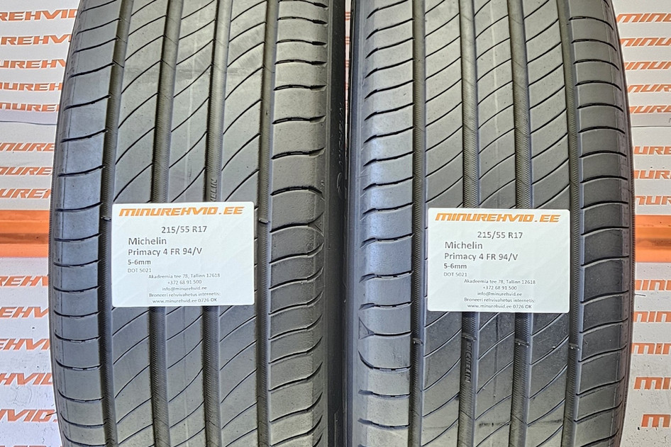 Подержанный летняя шина 215/55R17 Michelin Primacy 4 FR 94/V 5021
