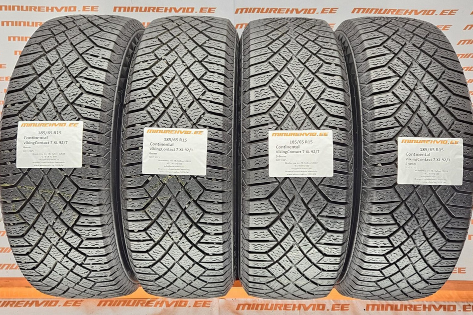 Подержанный нешипованная шина 185/65R15 Continental VikingContact 7 XL 92/T