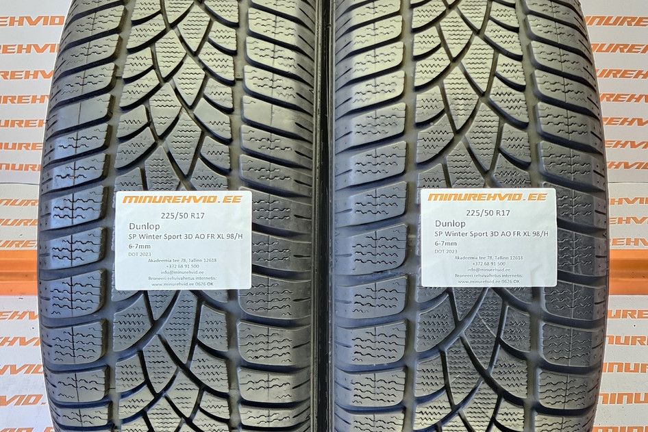 Kasutatud lamellrehv 225/50R17 Dunlop SP Winter Sport 3D AO FR XL 98/H