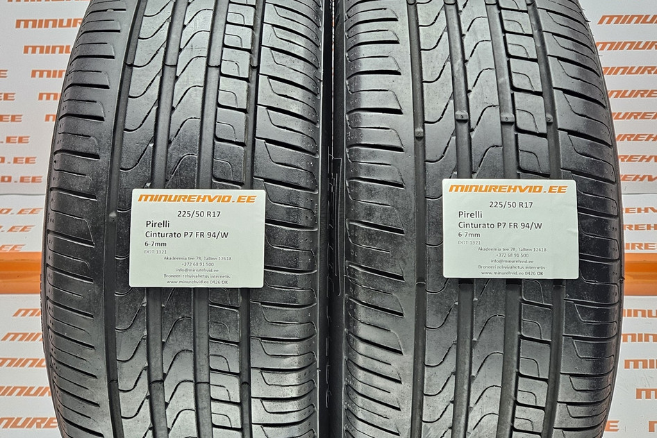 Подержанный летняя шина 225/50R17 Pirelli Cinturato P7 FR 94/W