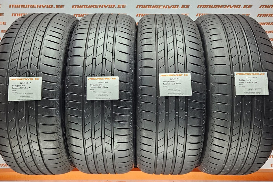 Used summer tire 225/55R17 Bridgestone Turanza T005 97/W  2x4519 2x0820