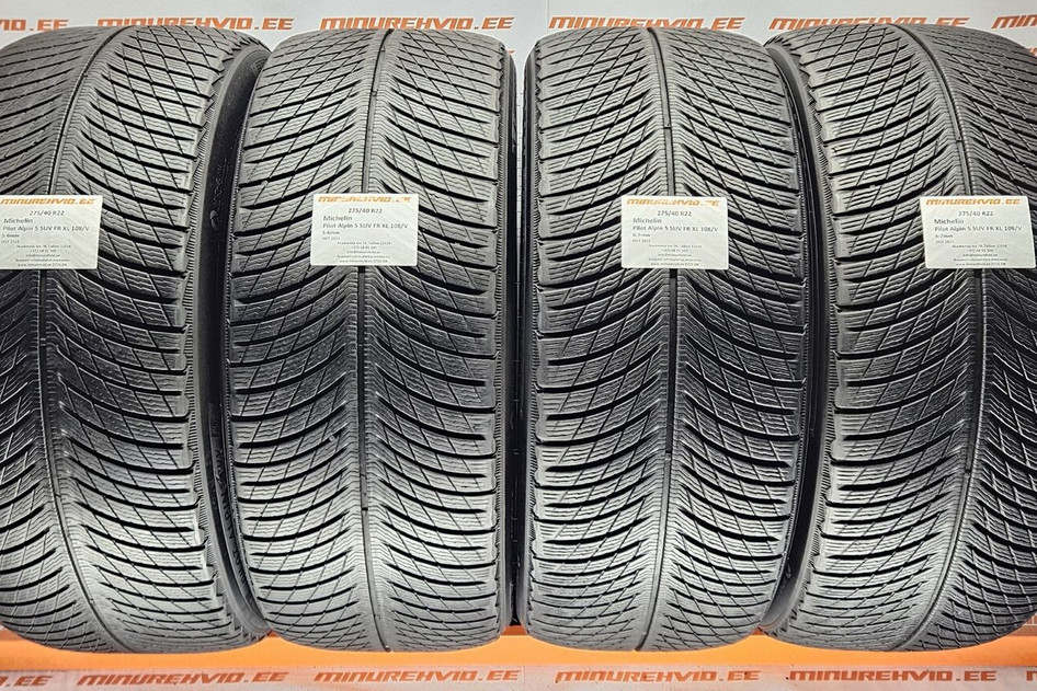 Used studless winter tire 275/40R22 Michelin Pilot Alpin 5 SUV FR XL 108/V 2x2822 2x2523