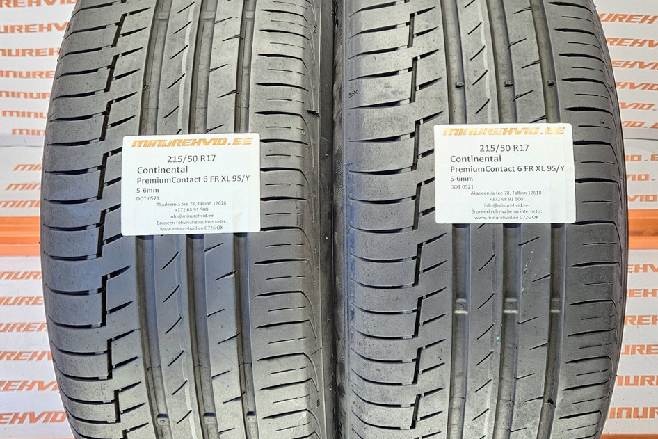 Used summer tire 215/50R17 Continental PremiumContact 6 FR XL 95/Y