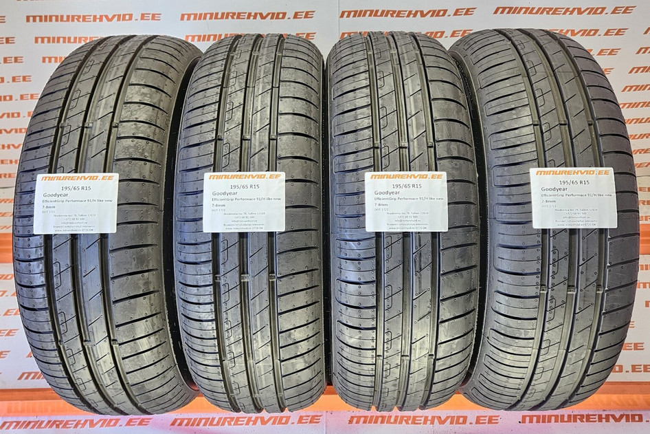 Подержанный летняя шина 195/65R15 GoodYear EfficientGrip Performace 91/H like new