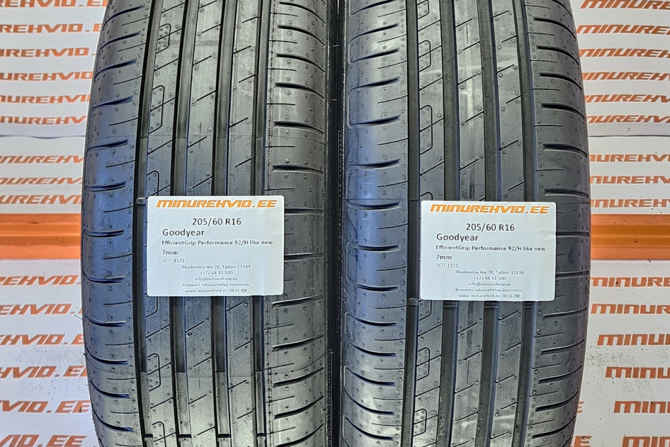 Used summer tire 205/60R16 GoodYear EfficientGrip Performance 92/H like new 4121 + 1321