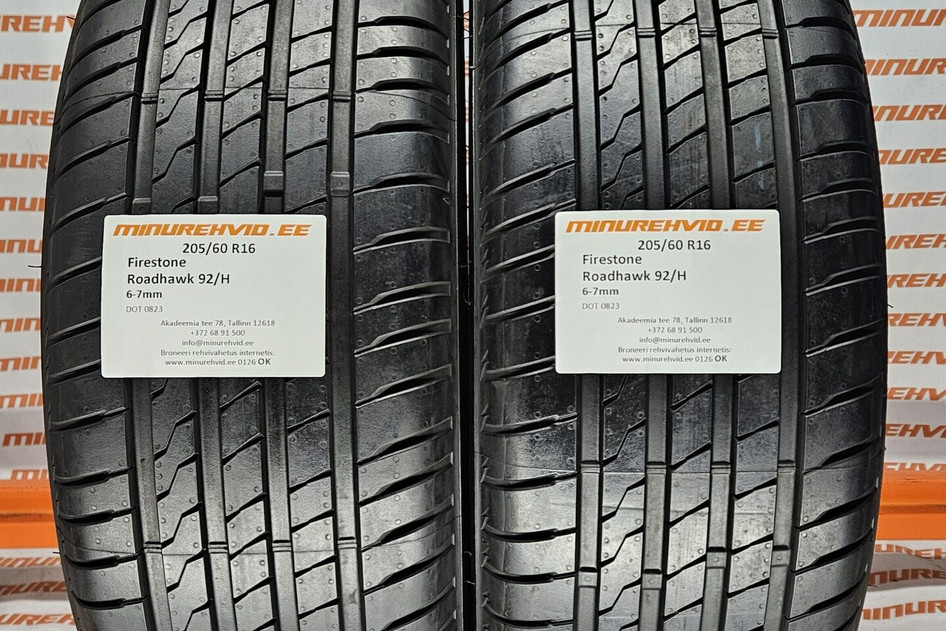 Used summer tire 205/60R16 Firestone Roadhawk 92/H