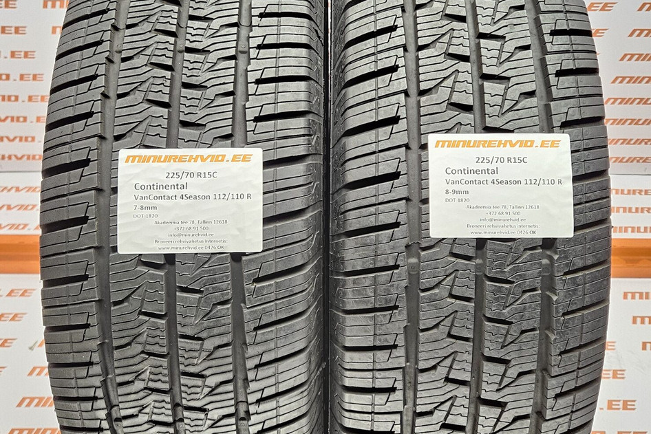 Подержанный нешипованная шина 225/70R15 Continental VanContact 4Season 112/110 R