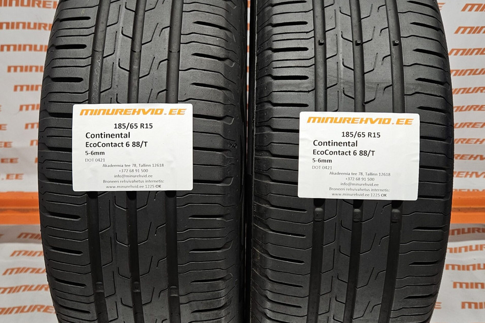 Used summer tire 185/65R15 Continental EcoContact 6 88/T